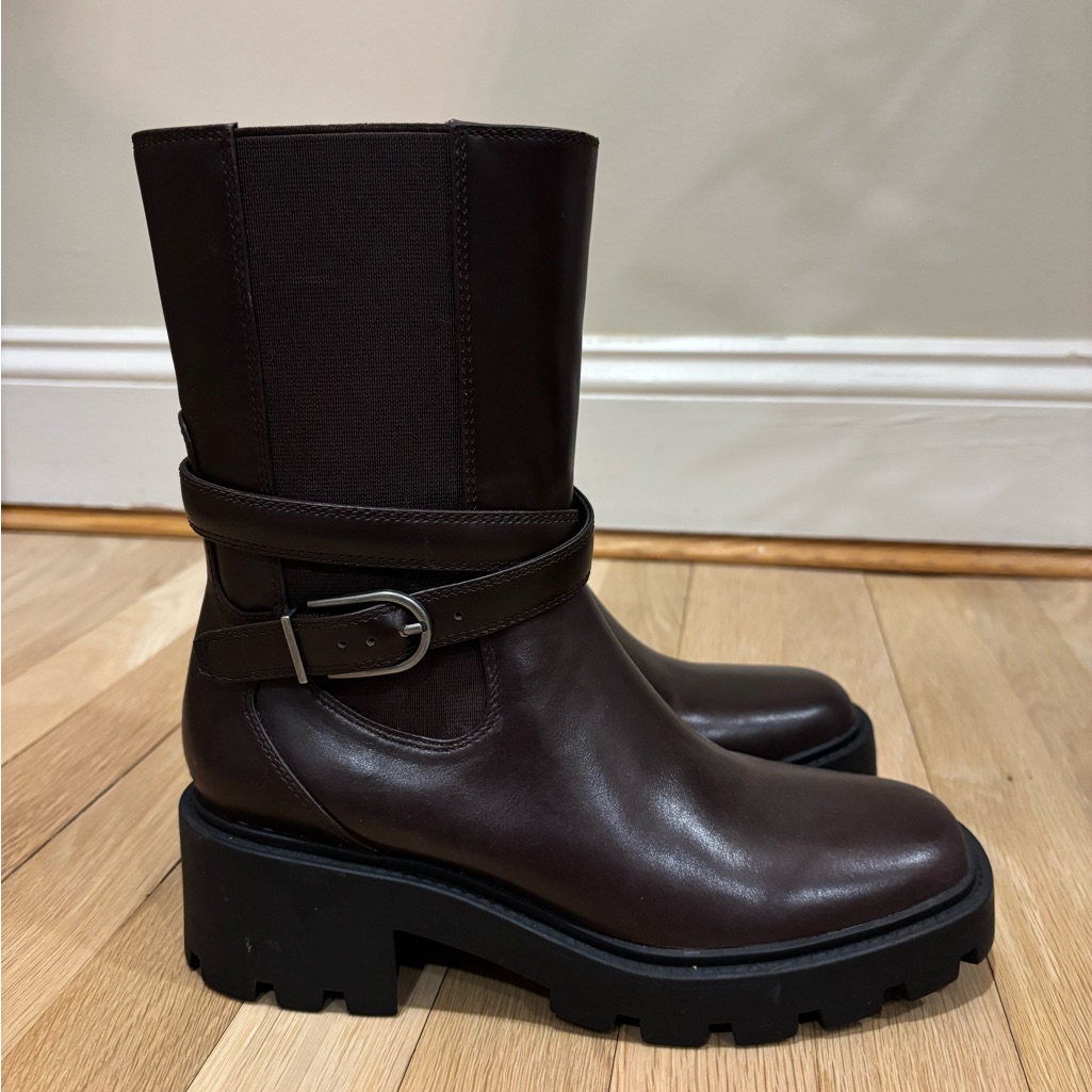 Sarto By Franco Sarto Dark Brown Combat Boots